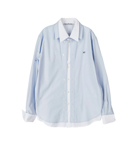 SONT LS SUPER POPLIN BLUE/WHITE