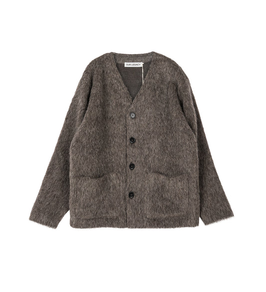 CARDIGAN MOLE GREY HAIRY WOOL