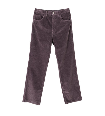 GREY CORDUROY FLARED TROUSERS EARTH