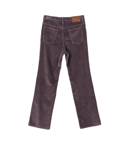 GREY CORDUROY FLARED TROUSERS EARTH