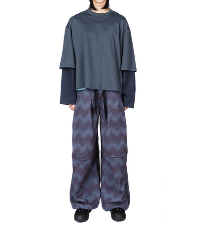 MAYO OVERSIZED GLOBE DOUBLE SLEEVE TEE DEPTH BLUE