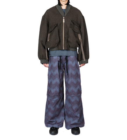 TOWSON PLEATED TROUSERS SPACE WAVE BLUE