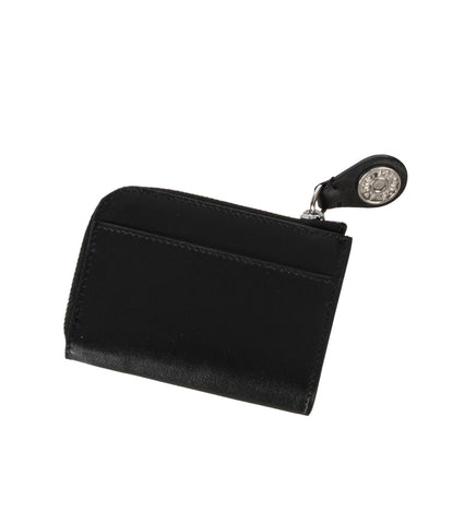 COMPACT ZIP WALLET HANDWRITTEN BLACK