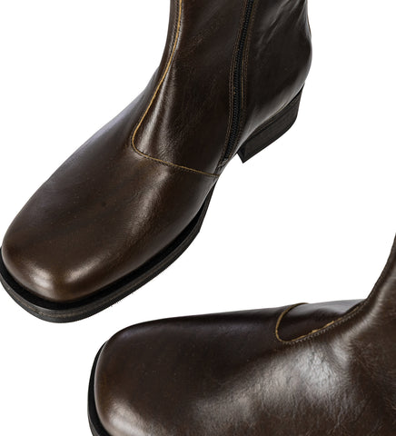 CAMION BOOT DEEP OLIVE LEATHER
