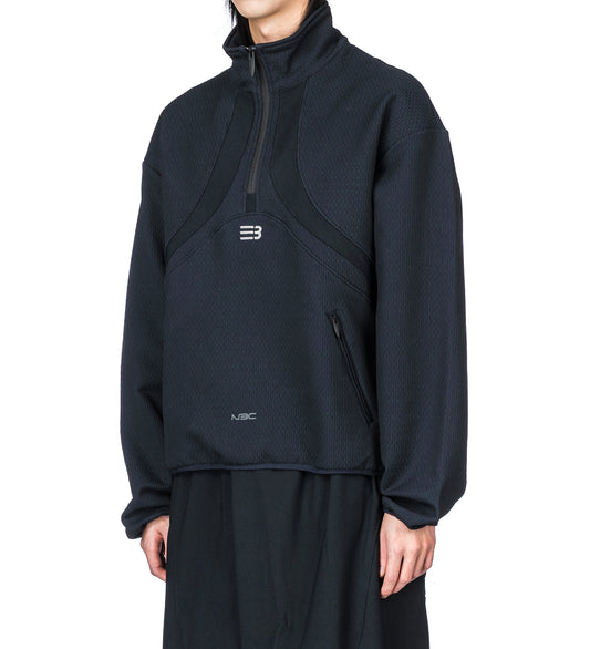 BOUNCE BACK HALF ZIP SWEATER EUPHORIC BLACK