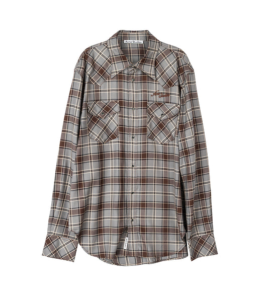 SURROW LS CHECK FLANNEL MULTI GREY