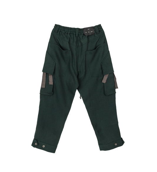 TABBED CARGO PANTS GREEN