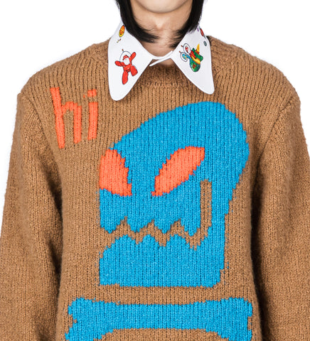 EMBROIDERED ROUND COLLAR COMB.I