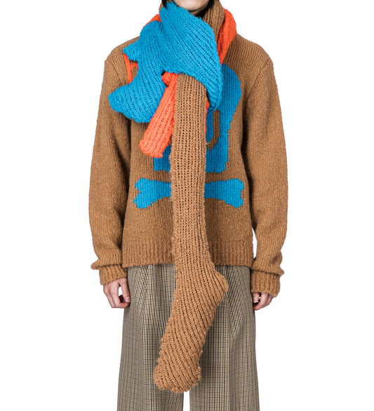 ALIEN KNITTED SCARF PLACID BLUE