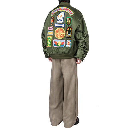 BEEP BEEP BOMBER EMBROIDERED PATCHES KHAKI