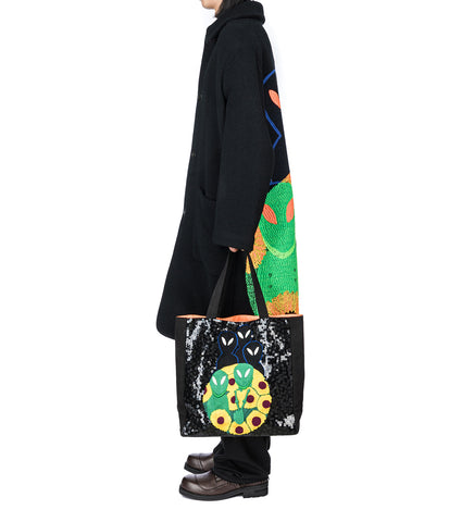 WE COME IN PEACE TOTE BAG MULTI