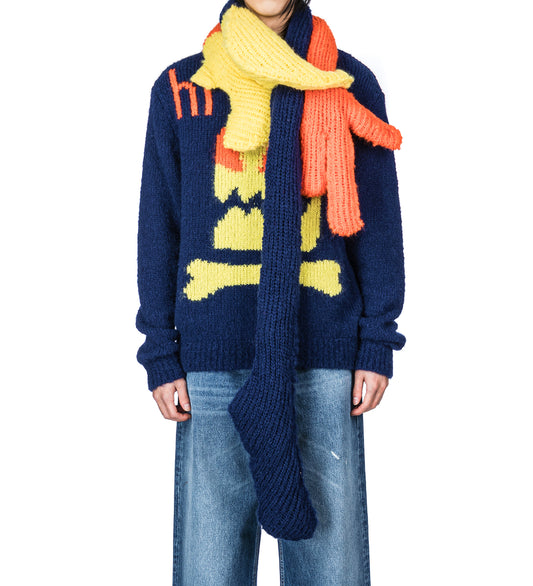 ALIEN KNITTED SCARF YELLOW