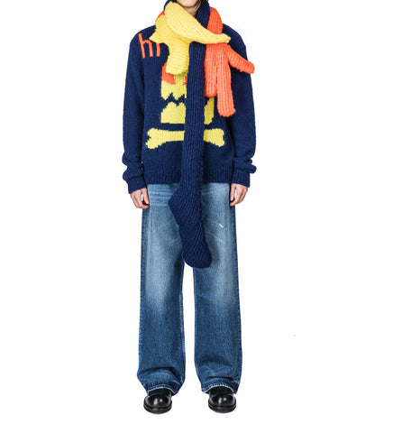 ALIEN KNITTED SCARF YELLOW