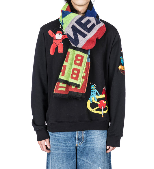 BEEP BEEP SCARF SINGLE FLAME SCARLET