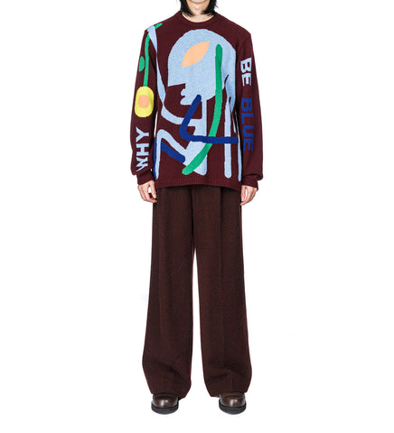 WHY BE BLUE KNIT BORDEAUX