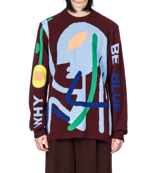 WHY BE BLUE KNIT BORDEAUX