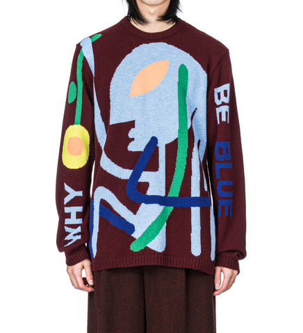 WHY BE BLUE KNIT BORDEAUX