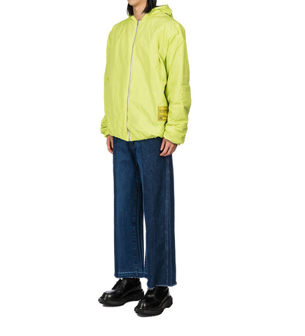 RECODED BY AALTO DOUBLE NYLON ZIP HOODIE YELLOW