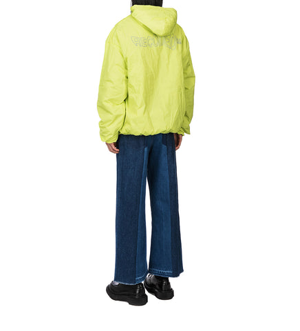 RECODED BY AALTO DOUBLE NYLON ZIP HOODIE YELLOW