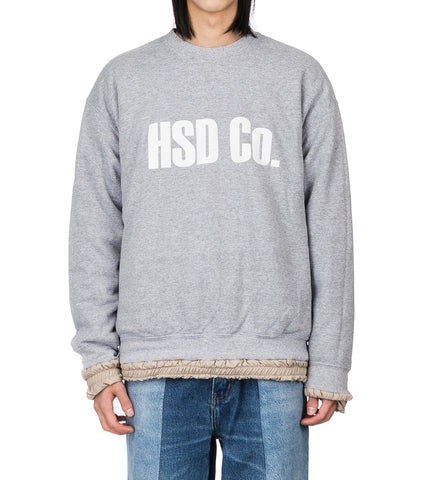 RECODED BY AALTO DOUBLE NYLON SWEATSHIRT BEIGE