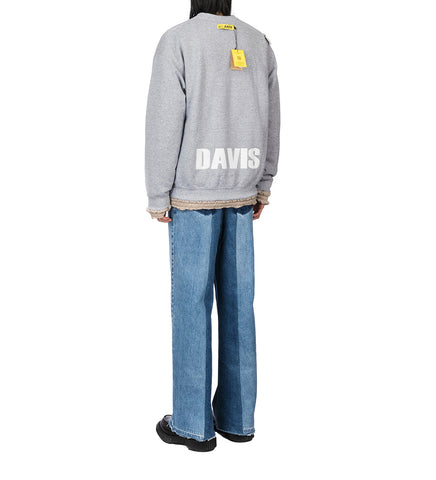 RECODED BY AALTO DOUBLE NYLON SWEATSHIRT BEIGE