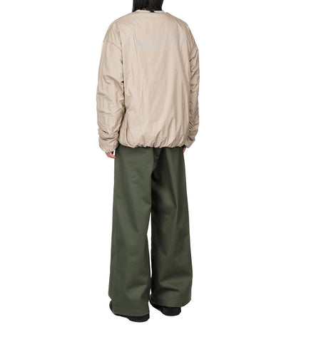 RECODED BY AALTO DOUBLE NYLON SWEATSHIRT BEIGE