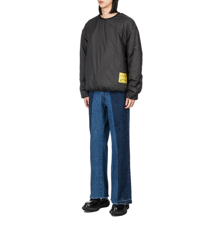 RECODED BY AALTO DOUBLE NYLON SWEATSHIRT BLACK