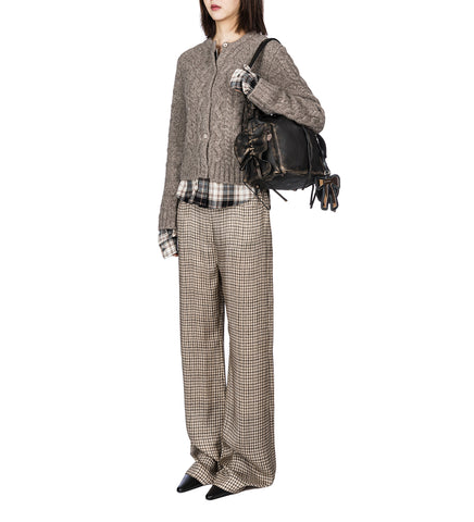 POLTANA CHECK FLUID CU TWILL BEIGE