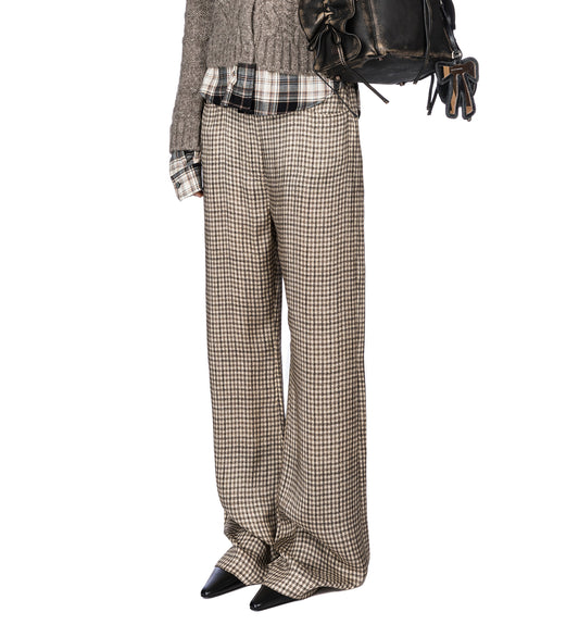 POLTANA CHECK FLUID CU TWILL BEIGE