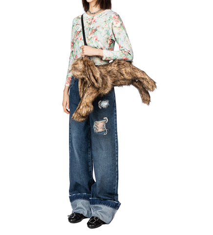 SHRUNKEN FLORAL KNIT CARDIGAN BABY BOUQUET