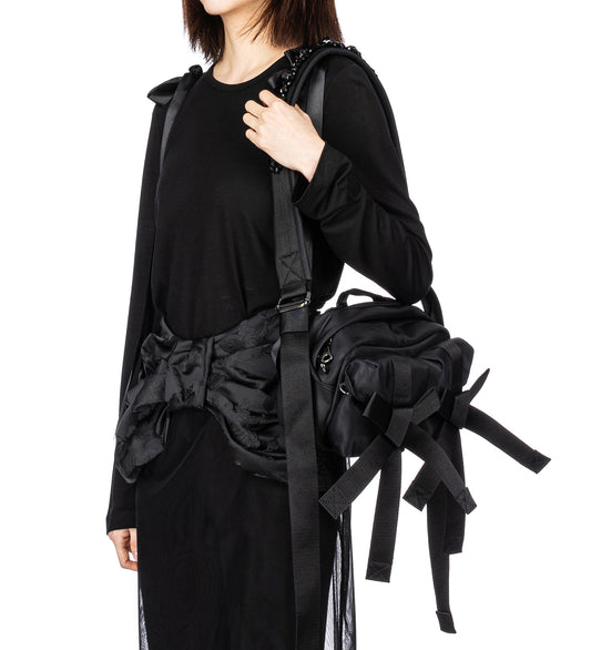 CLASSIC BOW CROSSBODY BAG W/EMB BLACK/JET2