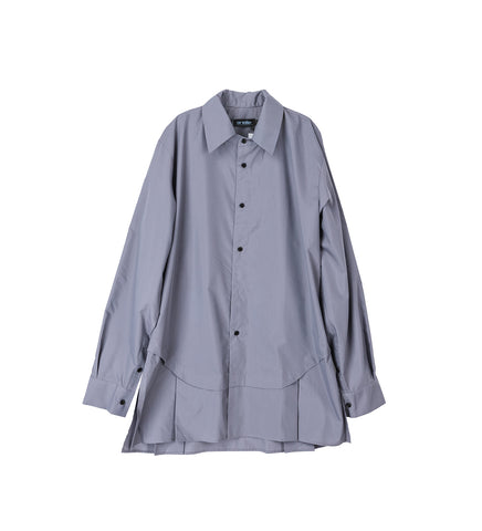 PLEATED DOUBLE SHIRT GREY