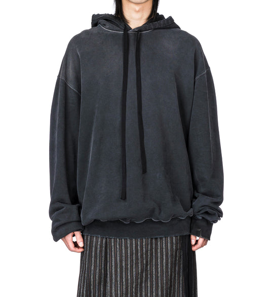 OLLIE HIGH COMFORT HOODY WITH INFINITE FEATHERS FADED BLACK