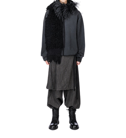 OLLIE HIGH COMFORT HOODY WITH INFINITE FEATHERS FADED BLACK