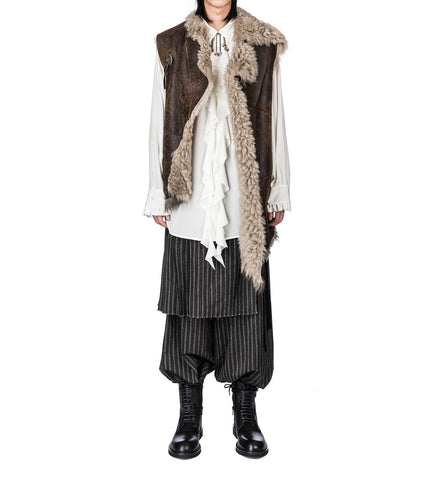 TEUNIS RUFFLE SHIRT NATURAL WHITE