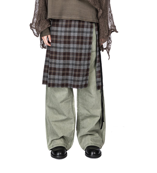 MANE KNEE LENGTH KILT BROWN/STEEL