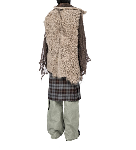 MANE KNEE LENGTH KILT BROWN/STEEL