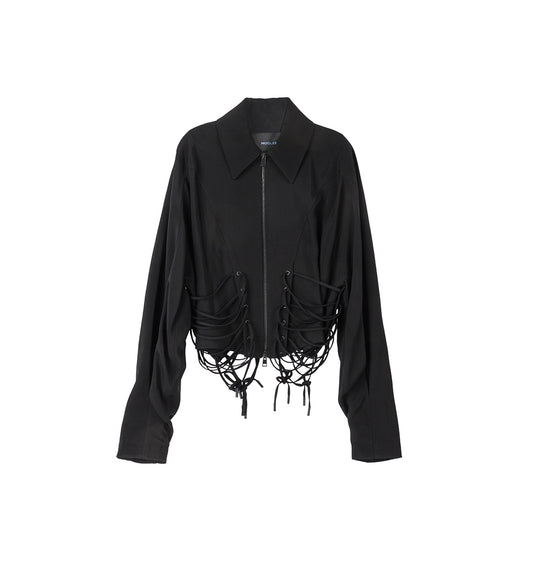 LACED JACKET BLACK