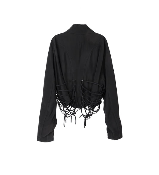 LACED JACKET BLACK