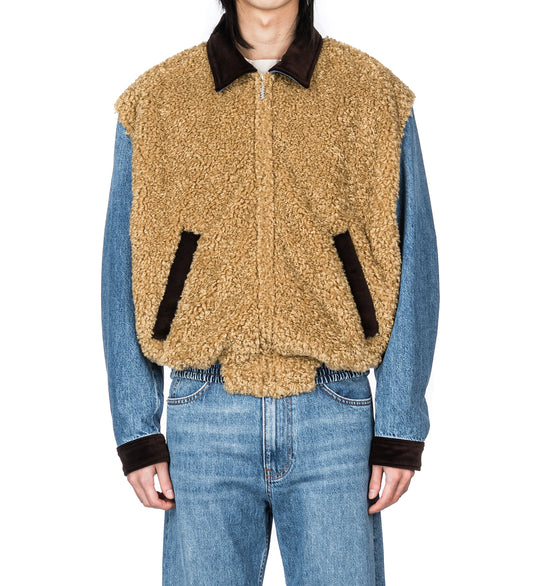 WASHED DENIM JACKET DEEP BLUE