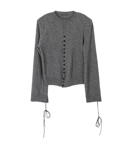 MANTEN FITTED CARDIGAN STEEL