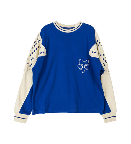 FOX LAB X KIKO KOSTADINOV PERFORATED LONG SLEEVE TEE BLUEBERRY
