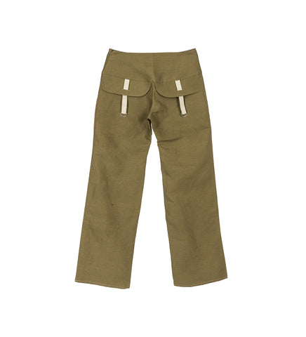 ARC CHIFFON TROUSERS KHAKI & ORANGE