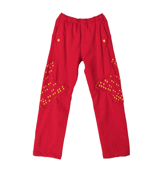 FOX LAB X KIKO KOSTADINOV PERFORATED FLEECE JOGGER CANDY RED