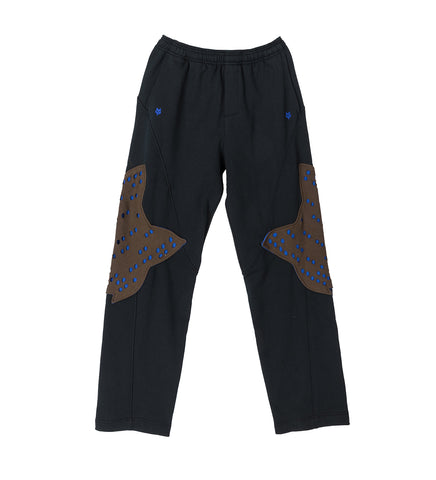 FOX LAB X KIKO KOSTADINOV PERFORATED FLEECE JOGGER BLACK RINSE