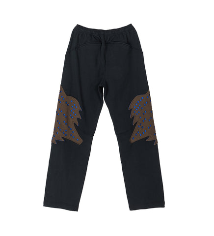 FOX LAB X KIKO KOSTADINOV PERFORATED FLEECE JOGGER BLACK RINSE