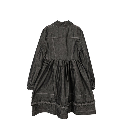 CECILIE BAHNSEN X NONA CAPSULE VERONA DRESS BLACK DENIM