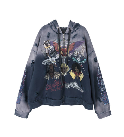 STAR ZIP UP LAVENDER MULTI