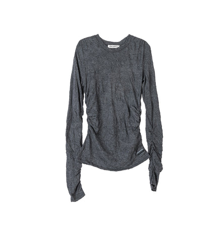 STRAIN SLIM LONGSLEEVE ANTHRACITE CRINKLE GAUZE