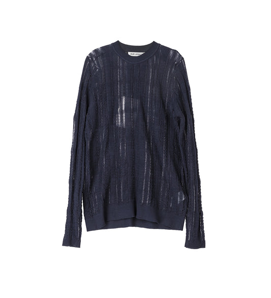 FORMAL ROUNDNECK WASHED NAVY TECH